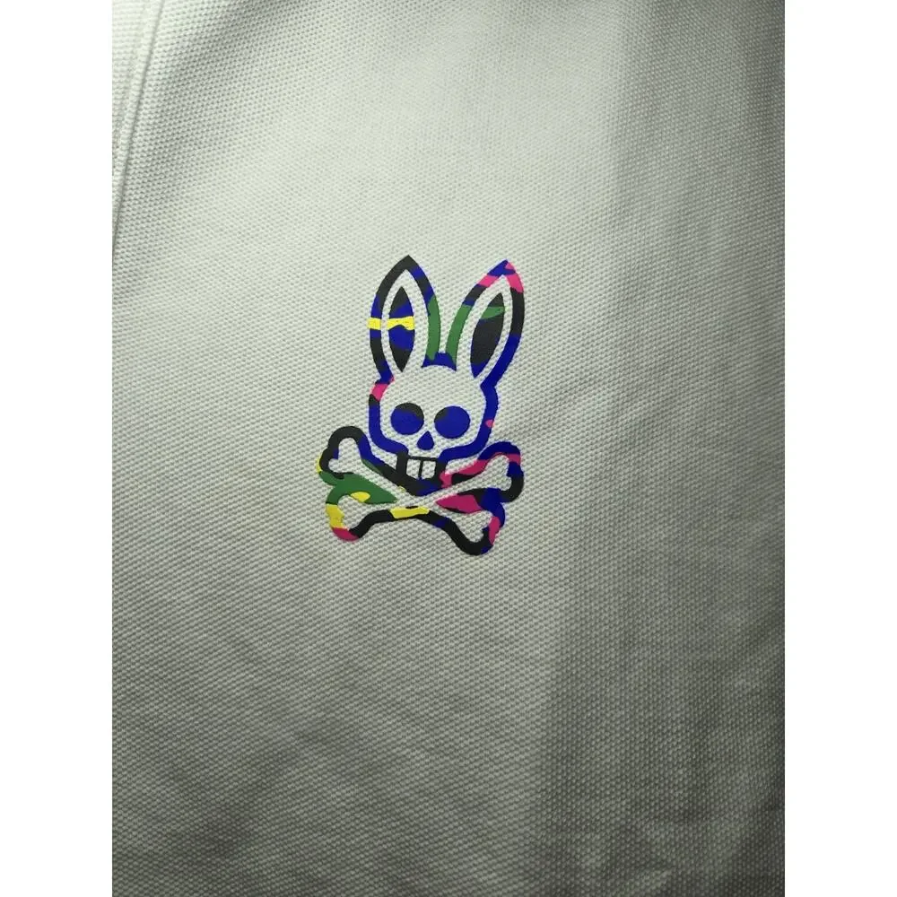 Psycho Bunny Polo Shirt Boys XL White Pink Short Sleeve